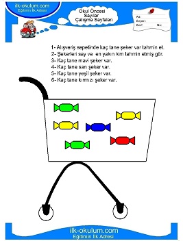 Çocuklar İçin sayı Çalışma Sayfaları 